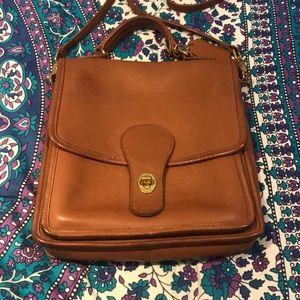Vintage Brown Coach Crossbody Bag